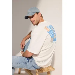 Trendyol Muška majica Tmnss25Ts00223, Krem
