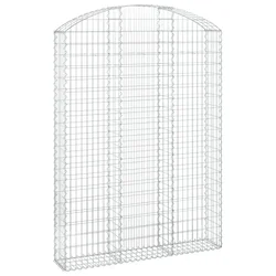 Vidaxl Obokana gabonska košara 150x30x200/220 cm pocinkano železo