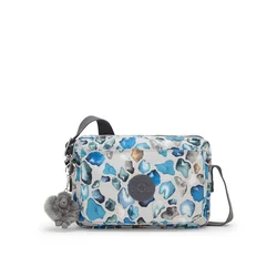 KIPLING Torba za čez ramo ABANU mornarska/svetlo modra/temno siva/bela
