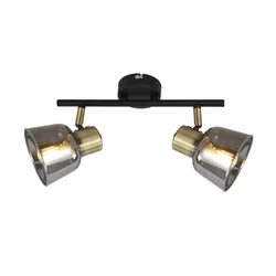 Klausen KL162005 - Spot svetlo SMOKY 2xE14/9W/230V crna/mesing/siva