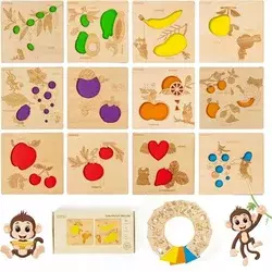 shumee Edyfico TMY102 Montessori lesena izobraževalna igrača 12 v 1