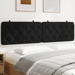 Vidaxl vidaXL Blazina za vzglavje, črna, 200 cm, žamet