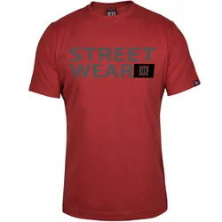 Muška majica kratkih rukava Street wear 011 Sepia, Crvena