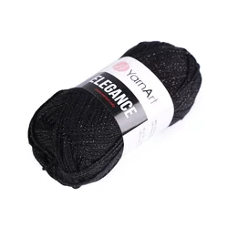 Pletena preja Elegance lurex 50 g - (104) črna