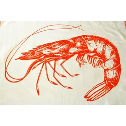 Kuhinjska krpa Shrimp 45x70cm