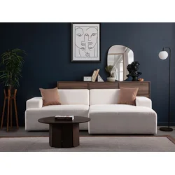 Atelier del Sofa Ugaona garnitura Melva, 240x145x100 cm, Bela
