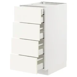 METOD / MAXIMERA Pod.elem.4fronta/2donj/3sred.fioke, bela/Vallstena bela, 40x60 cm