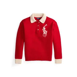 Polo Ralph Lauren Pulover rdeča/bela