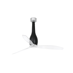 FARO 32003 - Plafonski ventilator ETERFAN crni/prozirni, prečnik 128 cm + daljinski upravljač