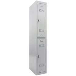 Orman metalni vertikalni 183x30x50cm 2 pregrade sivi