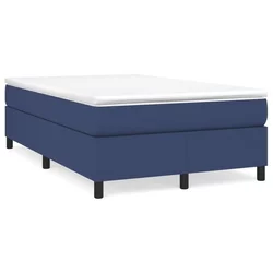 shumee Box spring postelja z vzmetnico modra 120x190 cm blago