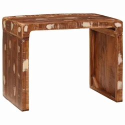 Vidaxl Stranska miza Rjava 60 x 35 x 46 cm Trdna obnovljena les