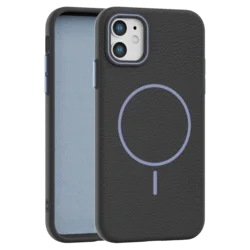 Leather Grip MagSafe maska za iPhone 11 - Crna