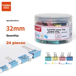 Youbili Kancelarijske štipaljke, 32 mm, 24 komada, Višebojne