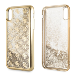Maska Guess Faceplate Liquid Shine za iPhone X/XS zlatna.