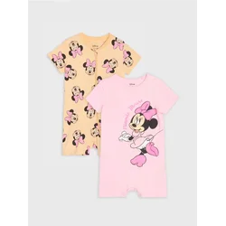 Sinsay - 2-pack pamučni rampers sa printom Minnie Mouse - roze