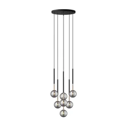 Zuma Line P0574-07F-SDFZ - Luster na sajli ARCTURUS 7xG9/4W/230V crna