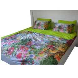 Posteljina 3D saten flowers ( VLK000413-flowers )