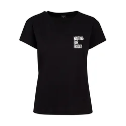 Ladies Waiting For Friday Box Tee black