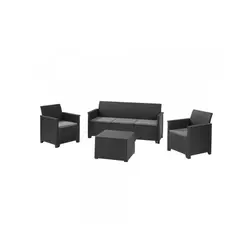 KETER EMMA 3 seater sa box stolom Baštenski set, grafit