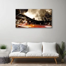 tulup.si Slika na platnu Road town hiše 100x50 cm
