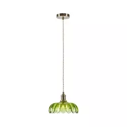 Markslöjd 109177 - Luster na sajli KURAGE 1xE27/40W/230V mesing/zadimljeno zelena
