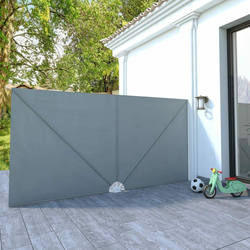 Sklopiva bočna tenda siva 400 x 200 cm