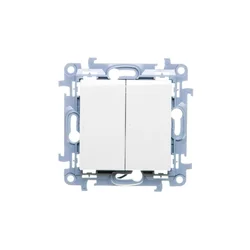 Simon 10 LED stikalo za luči 10AX IP44 belo CW5BL.01/11
