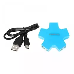 USB HUB Omega OUH24SBL star plavi