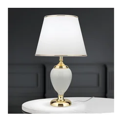 Orion LA 4-1229 - Stona lampa OVUM 1xE27/40W/230V 48 cm keramika bela/zlatna