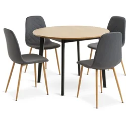 JEGIND O105 sto natur hrast + 4 JONSTRUP stolice asf/hrast