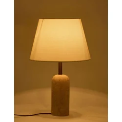 Opviq Stona lampa Kumas Sapkali Traverten, Bež
