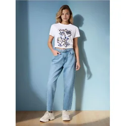 Sinsay - Mom fit farmerke sa ispranim efektom - plava