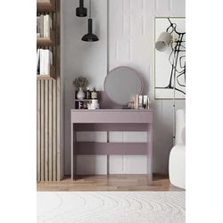 Hanah Home Sto za šminkanje Harmony Mini Round, 90 x 40 x 133 cm, Rozi