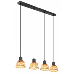 Viseća lampa crna mat, 4x E27 LED