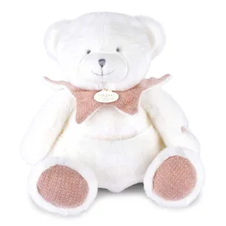 Plišasti medvedek z robčkom za božanje Doudou 25 Years Lutka z robčkom roza Doudou et Compagnie v darilni embalaži, roza, 30 cm, od 0 mesecev
