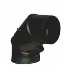 Koleno dimovodne cevi kotla sa unutrašnjim prečnikom 160 mm i uglom od 90° - crno (O160 mm)