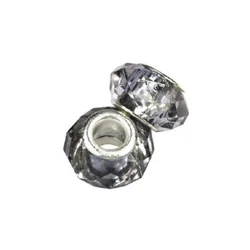 Akrilna perla u PANDORA stilu 9*15 mm siva