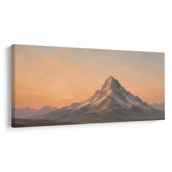 Slika skalnati masiv ob sončnem zahodu - 80x40