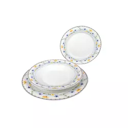 Sigma Set za ručavanje CL241221, Plavi cvetići, Porcelan, 18 komada