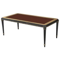 Casa Padrino luxury baroque dining table brown/black/gold - Rectangular baroque style kitchen table - Luxury baroque dining room furniture - Baroque dining room furniture - Baroque furnishings