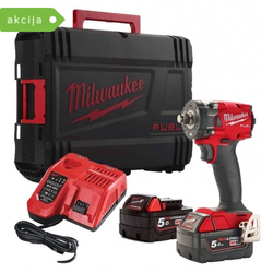 KOMPAKTNI UDARNI PIŠTOLJ 1/2” 18V 5Ah 339Nm MILWAUKEE M18 FIW2F12-502X - 4933478444