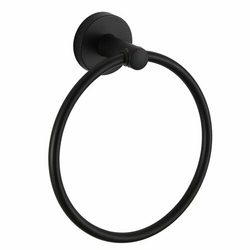 Aqualine - Zidni držač peškira SAMBA, prečnik 15,5 cm, crni