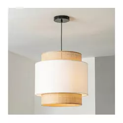 Brilagi - Viseći luster na sajli CERIA 1xE27/40W/230V prečnik 40 cm crna/bež/bela