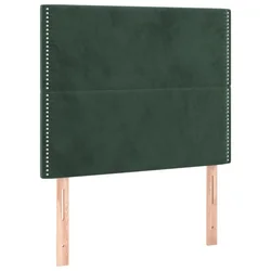 Vidaxl Vzglavje postelje temno zeleno 100x5x118/128 cm žametno