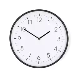 Nedis CLWA1226BK - Zidni sat, prečnik 30,8 cm, 1x AA, crna