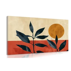 Slika japandi temni listi - 40x30