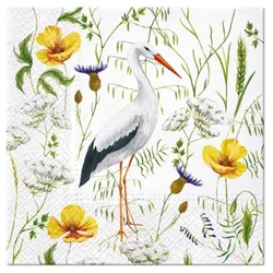 Serviete za decoupage Stork in Grassland - 1 kom