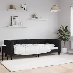 Dnevni krevet crni 80 x 200 cm baršunasti