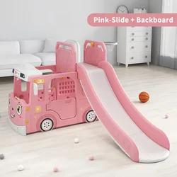 PREMIUM STIL Dečiji roze vozić sa toboganom/ košem i ostavom za igračke